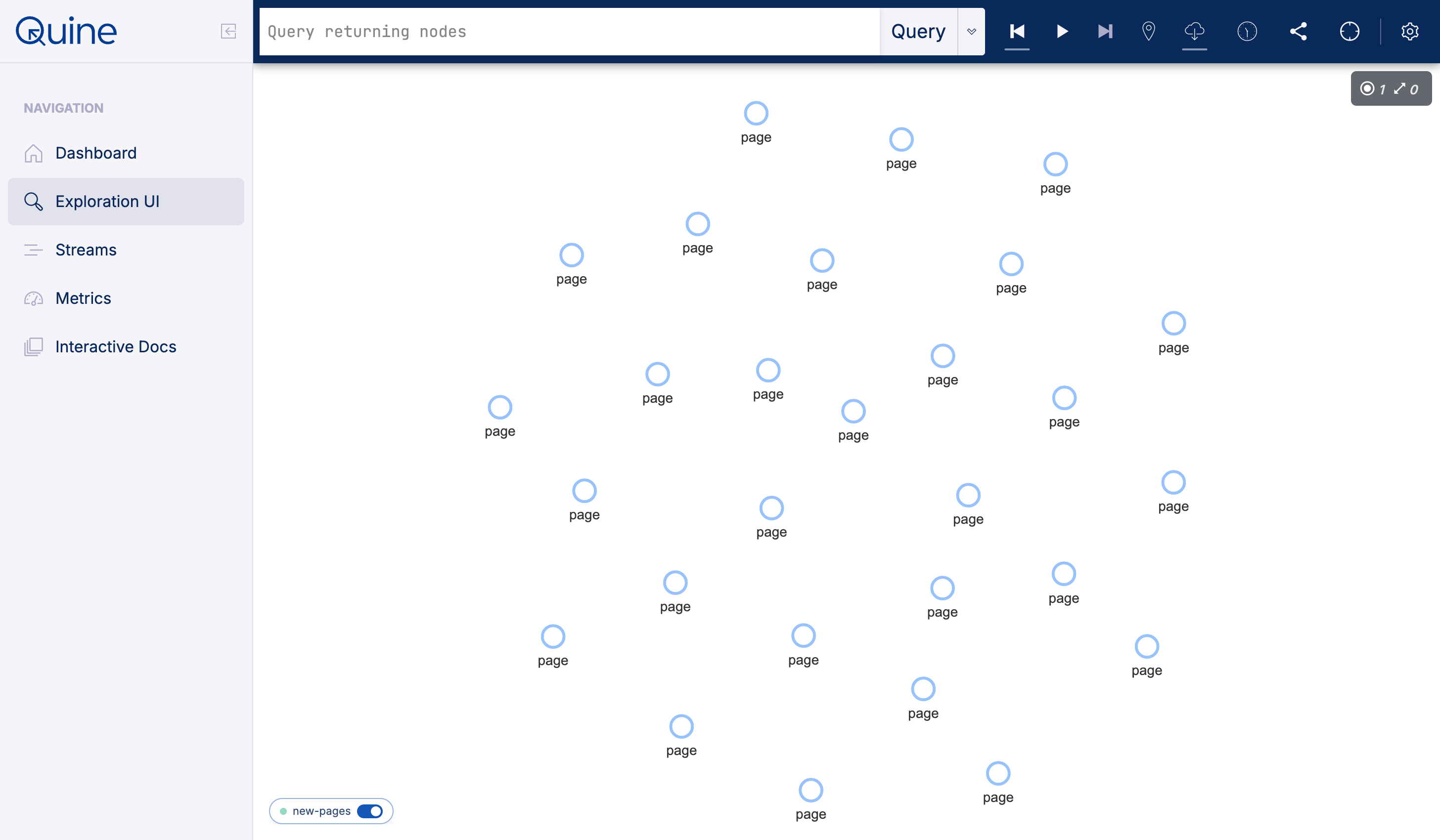 A live graph feed